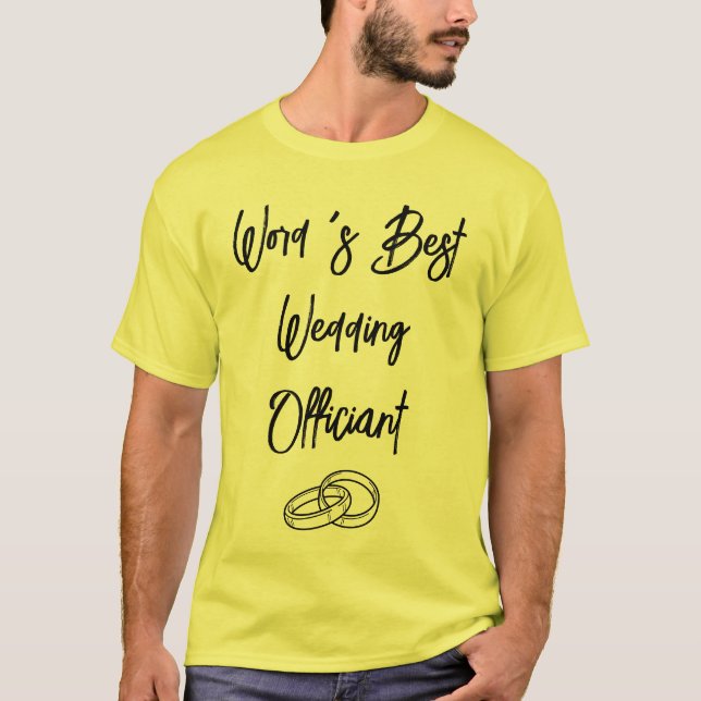 Personalised Wedding Officiant Gift From Couple T-Shirt (Front)