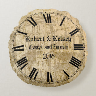 Personalised Wedding or Anniversary Round Cushion