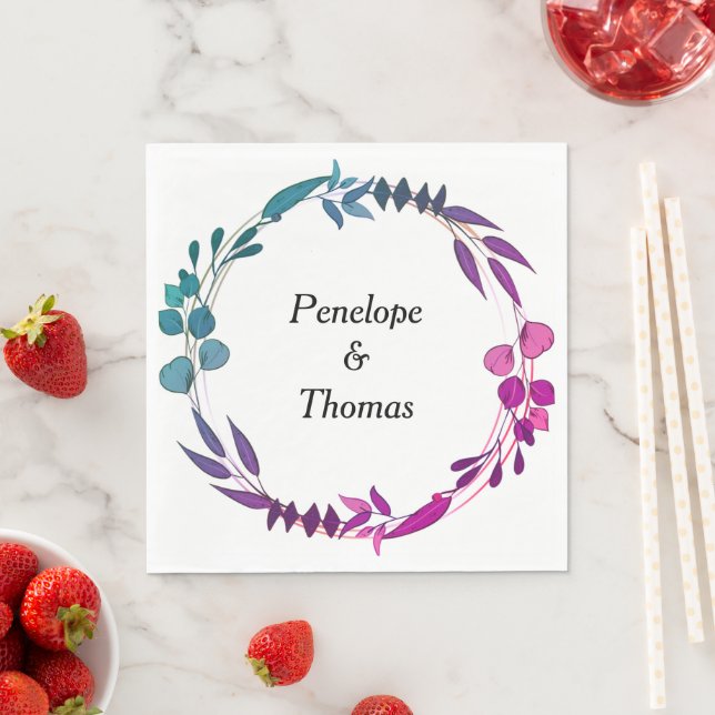 Personalised wedding or shower napkins bulk (Insitu)