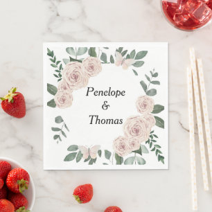 Personalised wedding or shower napkins bulk