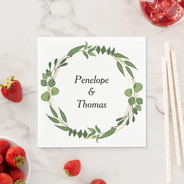 Personalised wedding or shower napkins bulk (Insitu)