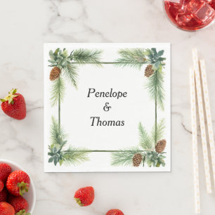 Personalised wedding or shower napkins bulk