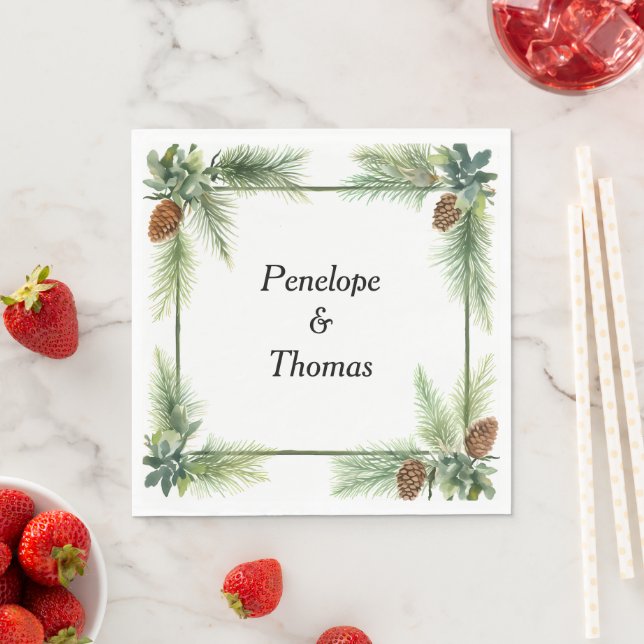 Personalised wedding or shower napkins bulk (Insitu)