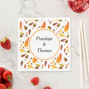 Personalised wedding or shower napkins bulk