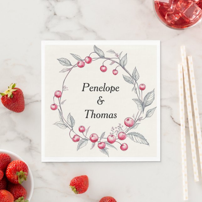 Personalised wedding or shower napkins bulk (Insitu)