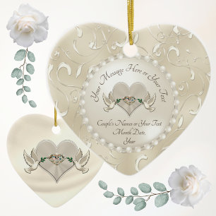 Personalised Wedding Ornament Anniversary Ornament