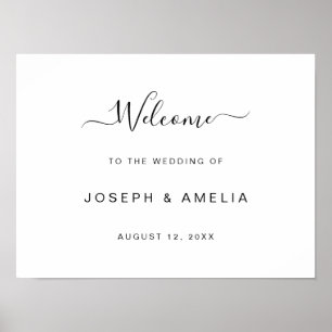 Personalised Wedding party welcome wedding welcome Poster