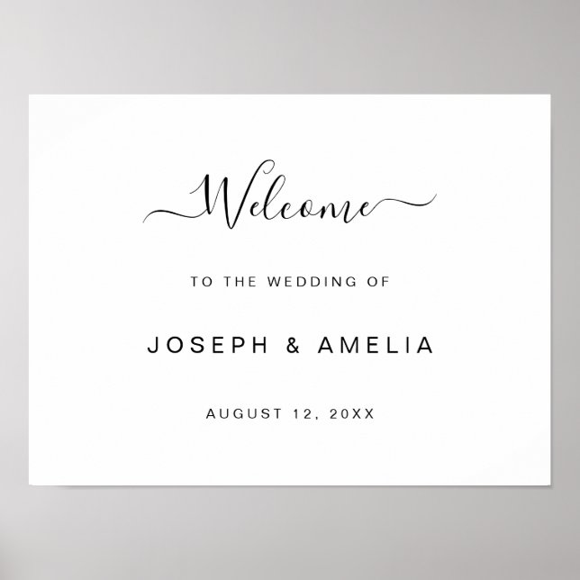 Personalised Wedding party welcome wedding welcome Poster (Front)
