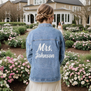 Personalised Wedding Personalised name Denim Jacket