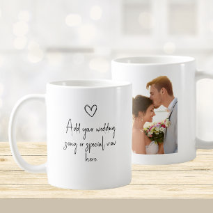 Personalised Wedding Photo and Vow Coffee Mug