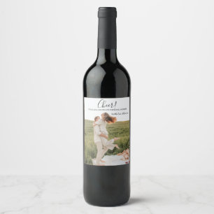 Personalised wedding Photo Anniversarry Engagement Wine Label