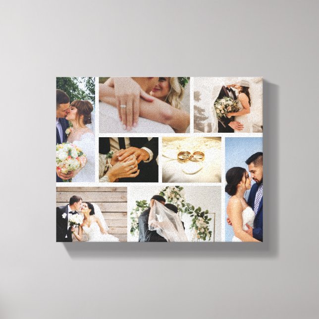 Personalised Wedding Photo Canvas Print (Front)