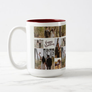 Personalised Wedding Photo Collage Mug