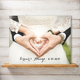 Personalised Wedding Photo Forever & Always Poster