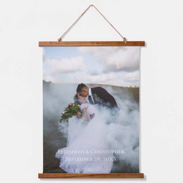 Personalised Wedding Photo  Hanging Tapestry (Front)
