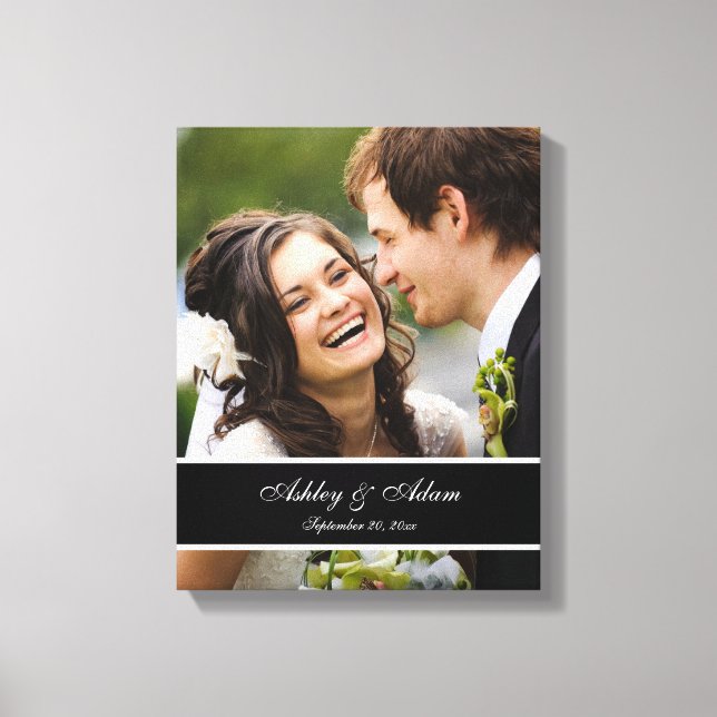 Personalised Wedding Photo Keepsake Canvas Print (Front)