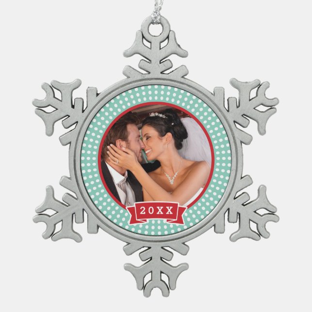 Personalised Wedding Photo Keepsake Ornament (Front)