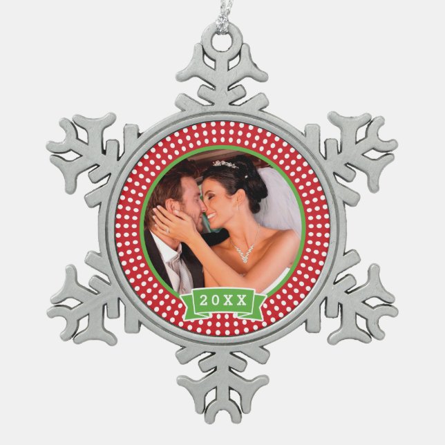 Personalised Wedding Photo Keepsake Ornament (Front)