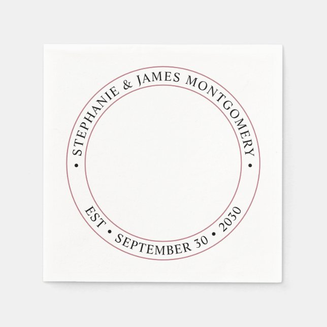 Personalised Wedding Photo Napkin (Front)