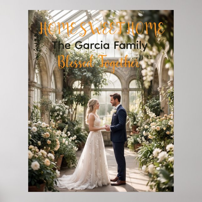 Personalised Wedding Photo Poster (Front)