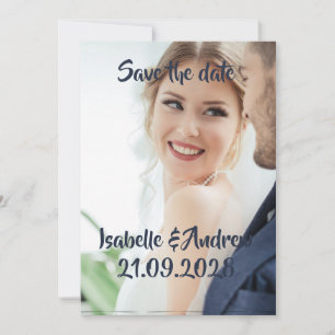 personalised wedding photo Save the Date Card