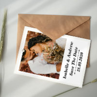 personalised wedding Photo Save the Date Card