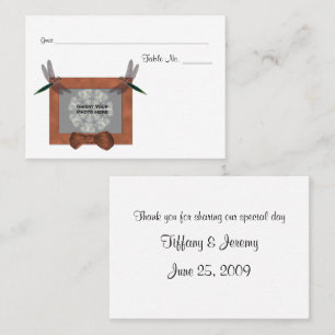 Personalised Wedding Photo Table  Place Card
