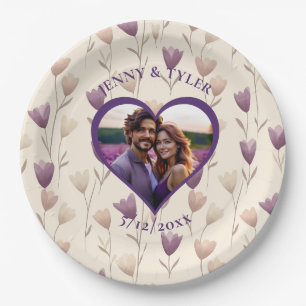 Personalised Wedding Photo Template Paper Plate