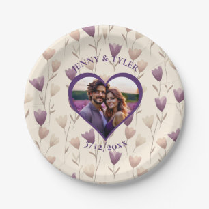Personalised Wedding Photo Template Paper Plate