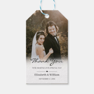Personalised Wedding Photo Thank You Gift Tags