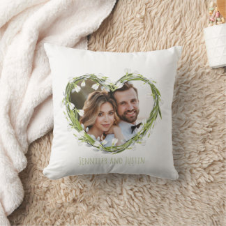 Personalised Wedding Photo Throw Pillow