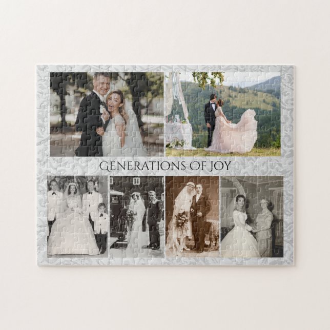 Personalised Wedding Photos Generations of Joy Jigsaw Puzzle (Horizontal)