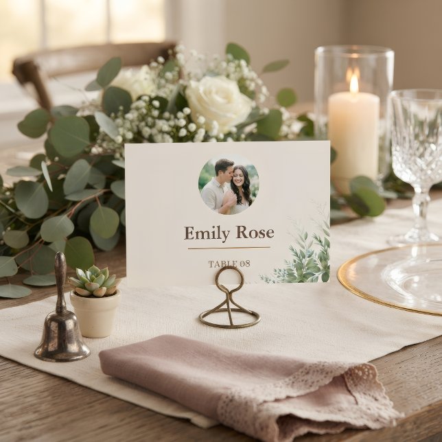 Personalised Wedding Place Card  Rustic Botanical (Creator Uploaded)