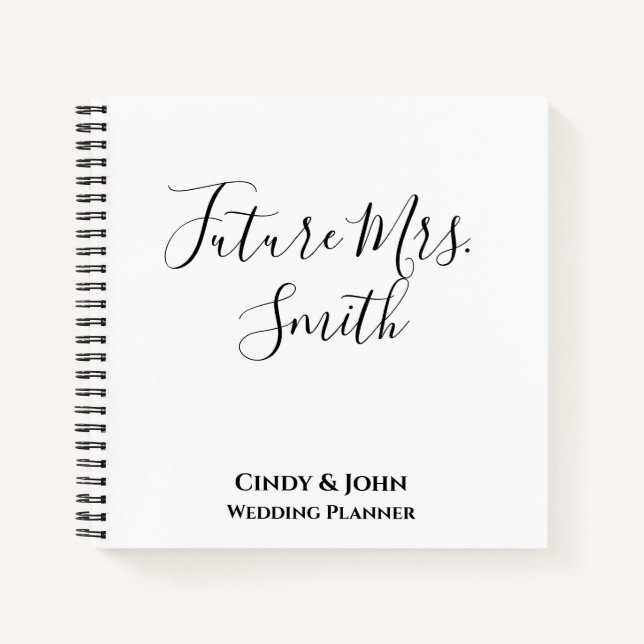 Personalised Wedding Planner Notebook (Front)