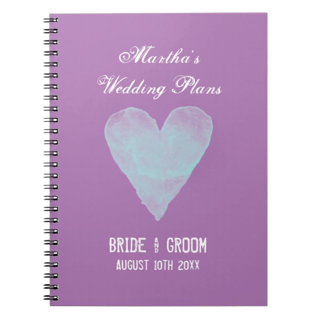 Personalised wedding planner organiser notebook (Front)