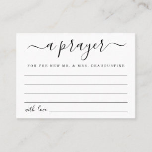 Personalised Wedding Prayer Card - Simple