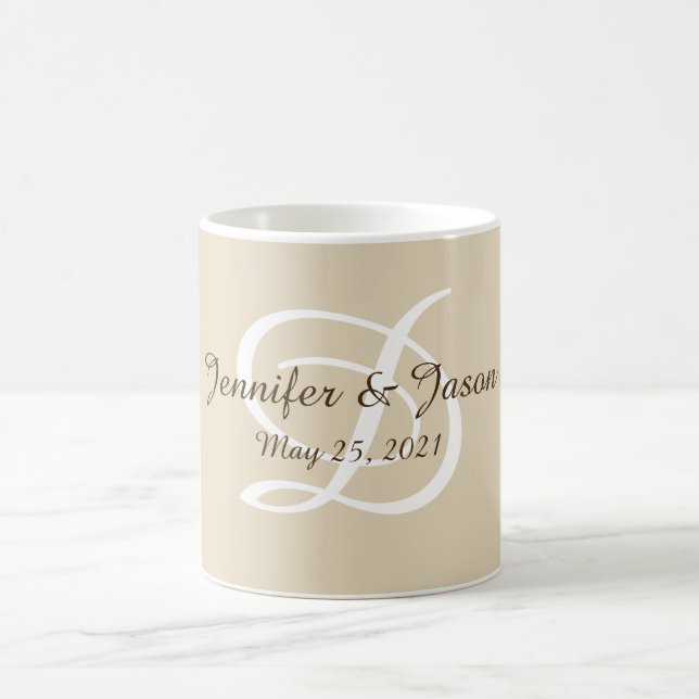 Personalised wedding present Mug (Center)