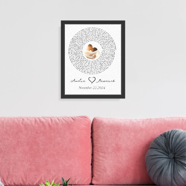 Personalised Wedding Print - Custom Names (Insitu(LivingRoom))