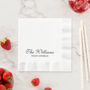 Personalised Wedding Reception Napkin