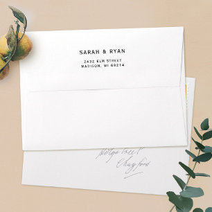 Personalised Wedding Return Address Envelope