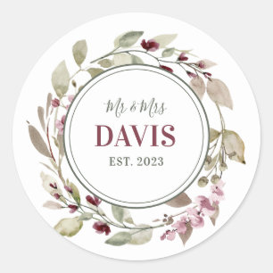 Personalised Wedding Round Stickers