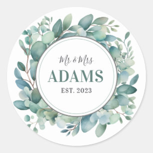 Personalised Wedding Round Stickers