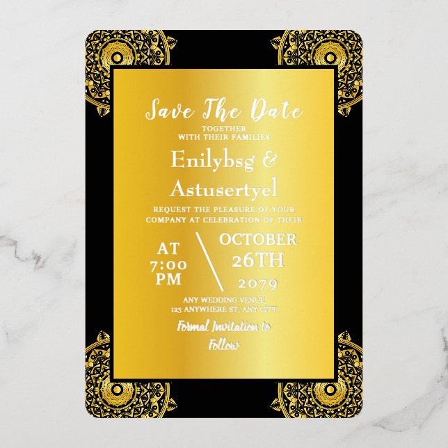 Personalised wedding Save the Date (Front)