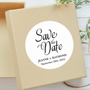 Personalised Wedding Save The Date Announcement  Classic Round Sticker