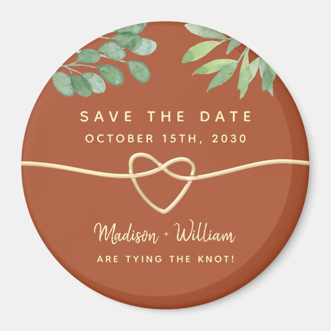 Personalised Wedding Save The Date Invitation Magnet (Front)