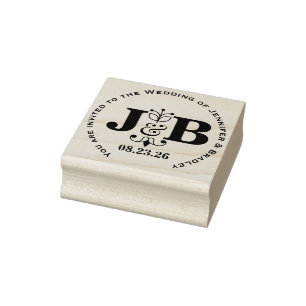 Personalised Wedding Save the Date Rubber Stamp