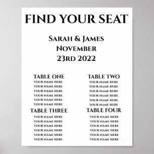 Personalised Wedding Seating Chart