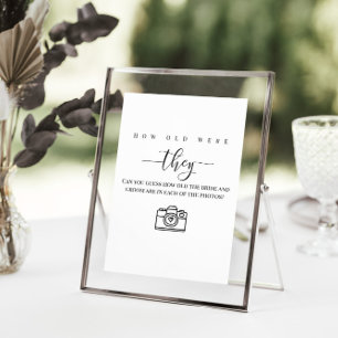 Personalised Wedding Shower "How Old Are They"  Poster