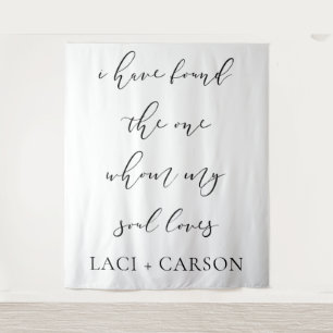 Personalised Wedding Sign Backdrop Tapestry