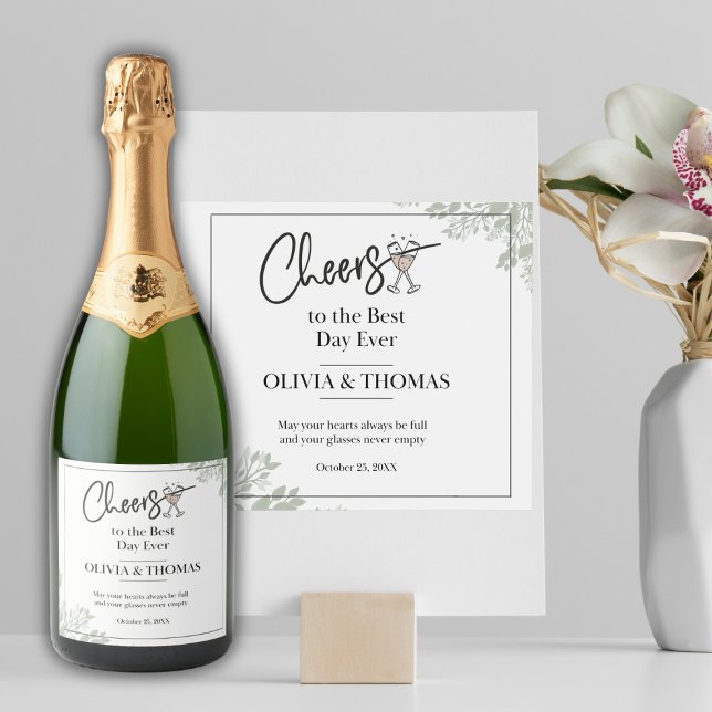 Personalised wedding Sparkling Wine Bottle Sparkling Wine Label (Creator Uploaded)